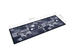 Alfombra de cocina lavable Coffee azul 60x180 cm ES451726 Multicolor Hot