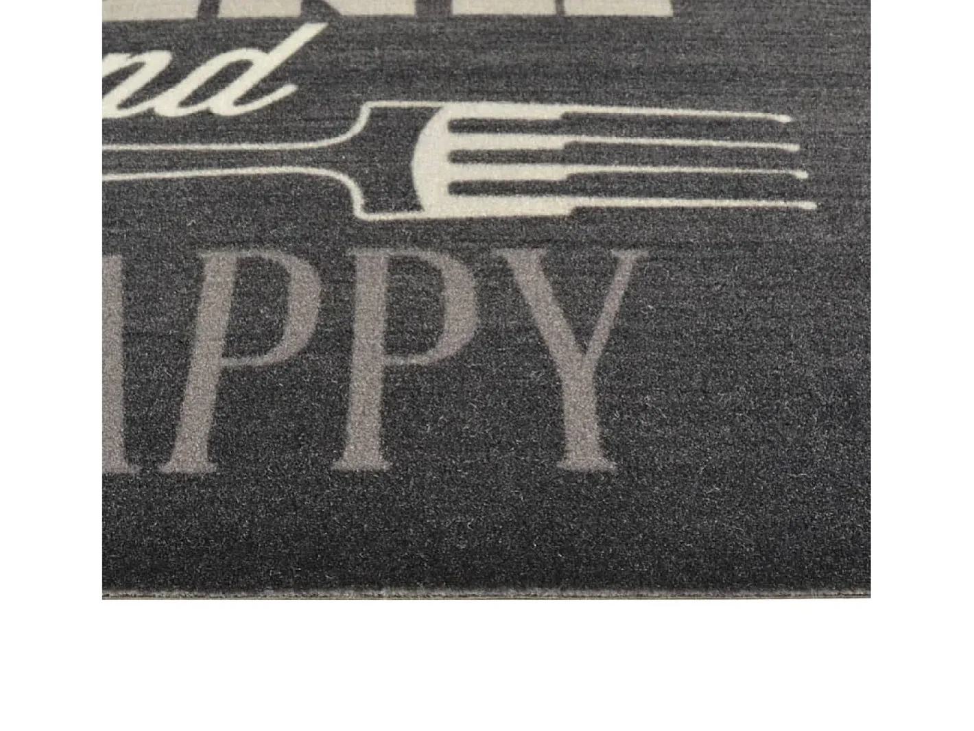 Alfombra de cocina lavable terciopelo negro 60x180 cm ES924073 Multicolor Outlet