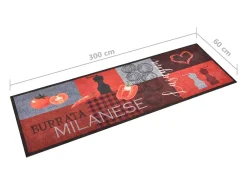 Alfombra De Cocina-Alfombra de cocina lavable Tomatoes 60x300 cm ES306211 Multicolor