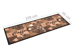 Alfombra de cocina lavable Coffee marrón 45x150 cm ES927549 Marru00f3n Best