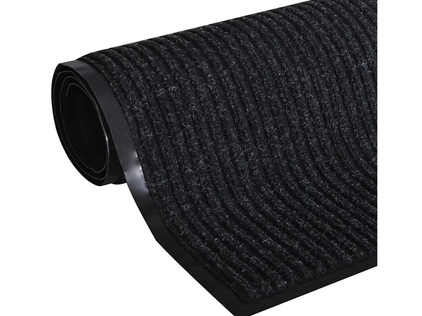 Alfombra de entrada de PVC negra, 120 x 180 cm ES804562 Negro Outlet