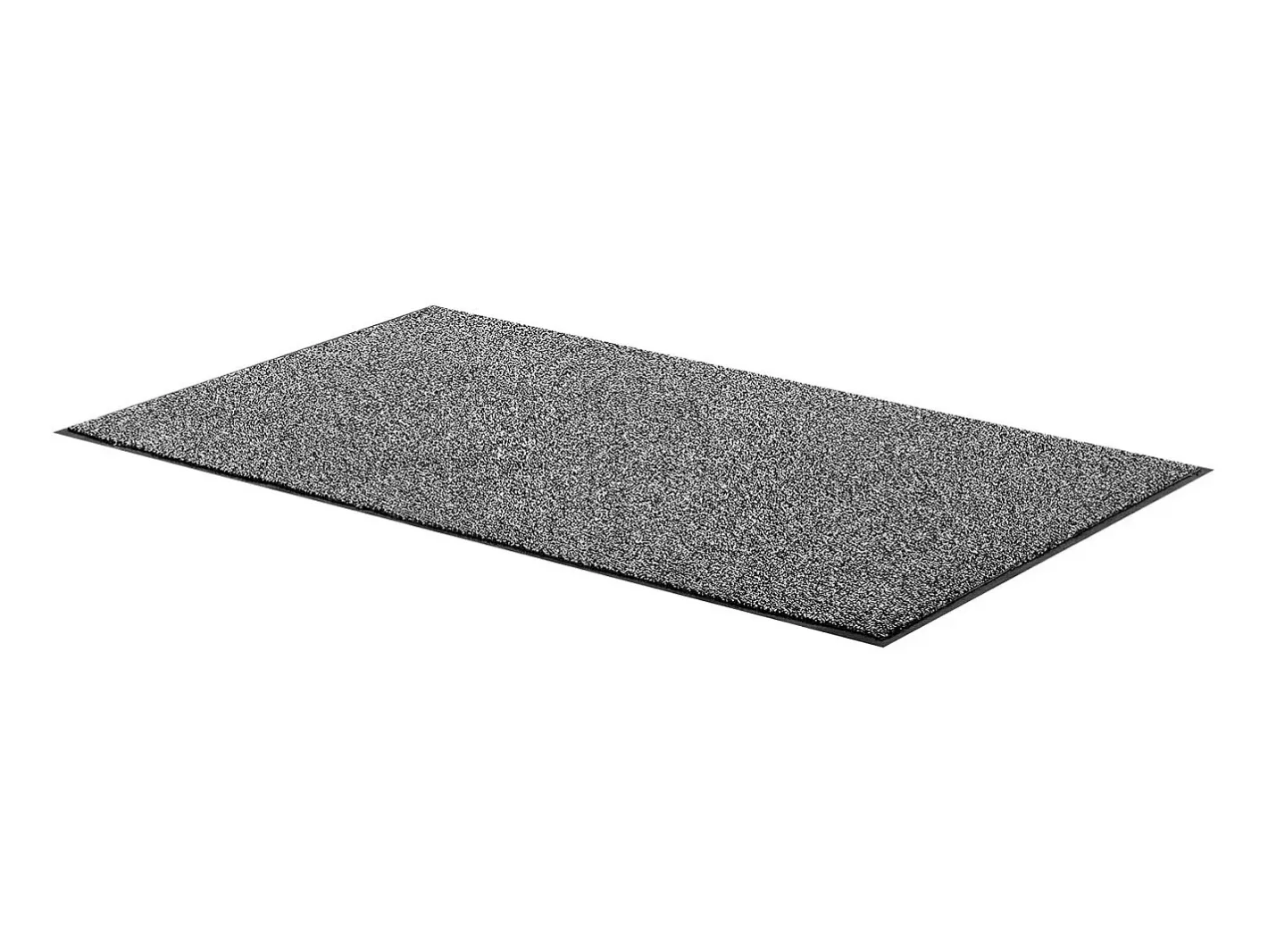 Felpudo-Alfombra de Entrada SucceBuy, 152,4 x 91,4 cm, Felpudo Exterior Interior con Reverso Antideslizante PVC, Resistente Y Lavable, Atrapa Polvo, Gris Negro