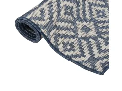 Outlet Alfombra de exterior de tejido plano 160x230 cm Rayas es Azul