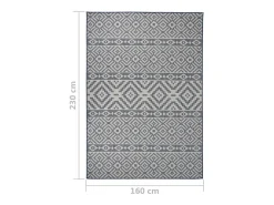 Outlet Alfombra de exterior de tejido plano 160x230 cm Rayas es Azul