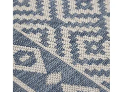 Outlet Alfombra de exterior de tejido plano 160x230 cm Rayas es Azul