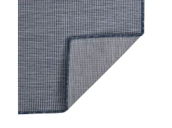 Clicnbuy Alfombra De Exterior-Alfombra de exterior de tejido plano 80x250 cm Azul