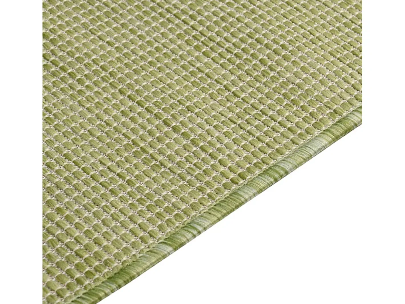 Clicnbuy Alfombra de exterior de tejido plano 140x200 cm Verde Discount