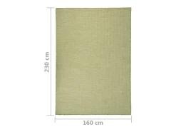 Clicnbuy Alfombra de exterior de tejido plano 140x200 cm Verde Discount