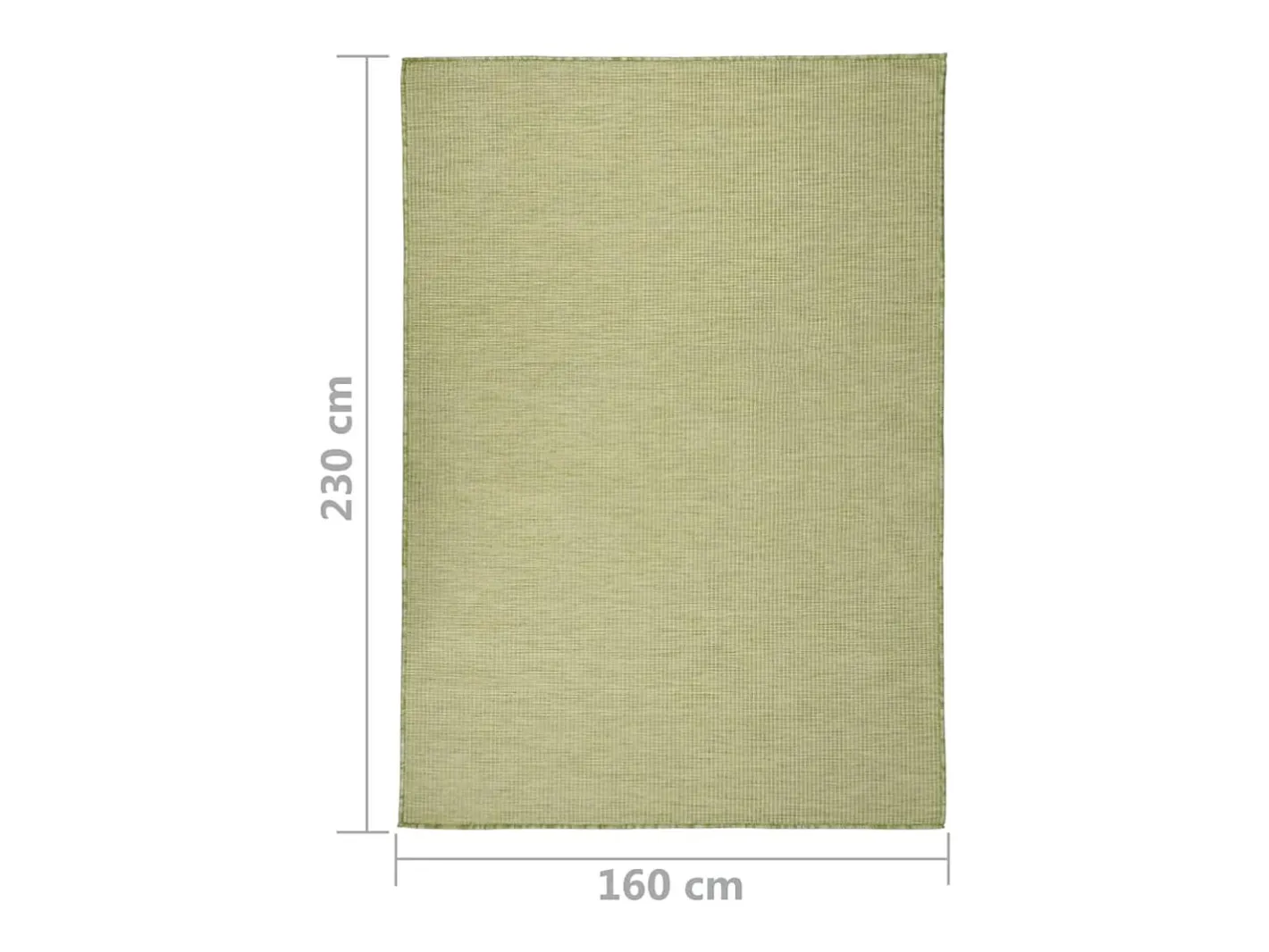 Clicnbuy Alfombra de exterior de tejido plano 140x200 cm Verde Discount