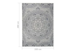 Alfombra de exterior de tejido plano 200x280 cm Estampado Azul Clearance