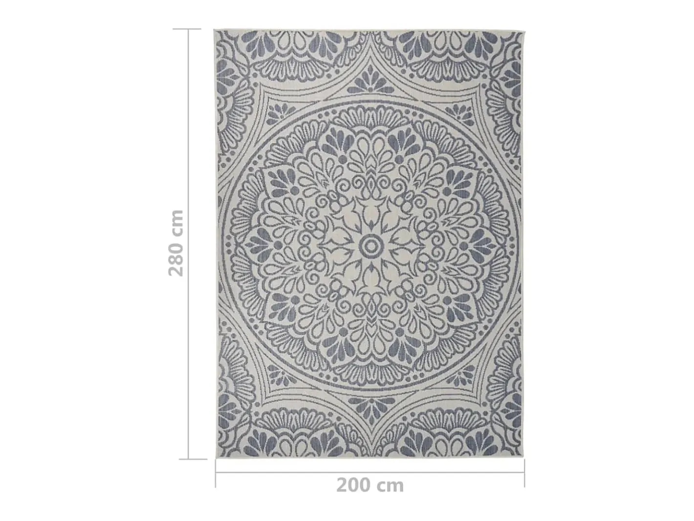 Alfombra de exterior de tejido plano 200x280 cm Estampado Azul Clearance