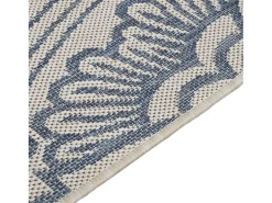 Outlet Alfombra de exterior de tejido plano 80x150 cm estampado Azul
