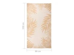 Alfombra De Cocina-Alfombra de exterior de tejido plano con estampado de hojas de 80 x 150 cm Amarillo