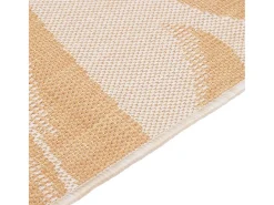Alfombra De Cocina-Alfombra de exterior de tejido plano con estampado de hojas de 80 x 150 cm Amarillo