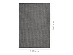 Alfombra de exterior de tejido plano 140x200 cm Gris Online