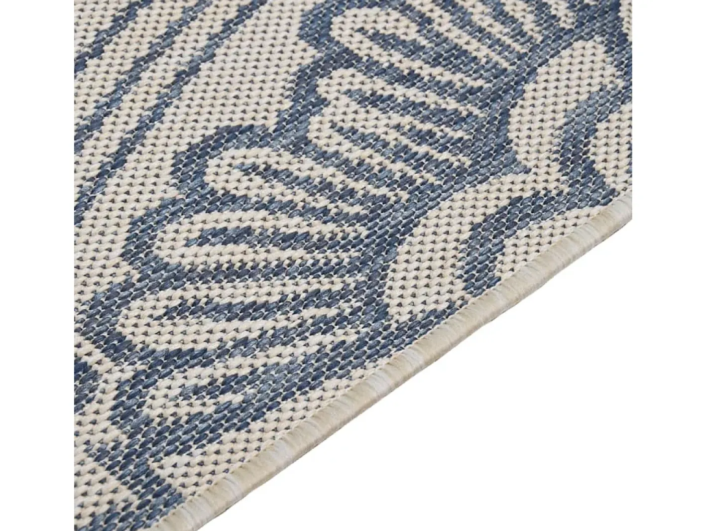 Alfombra de exterior de tejido plano rayas es 80x150 cm ES24389 Azul Sale