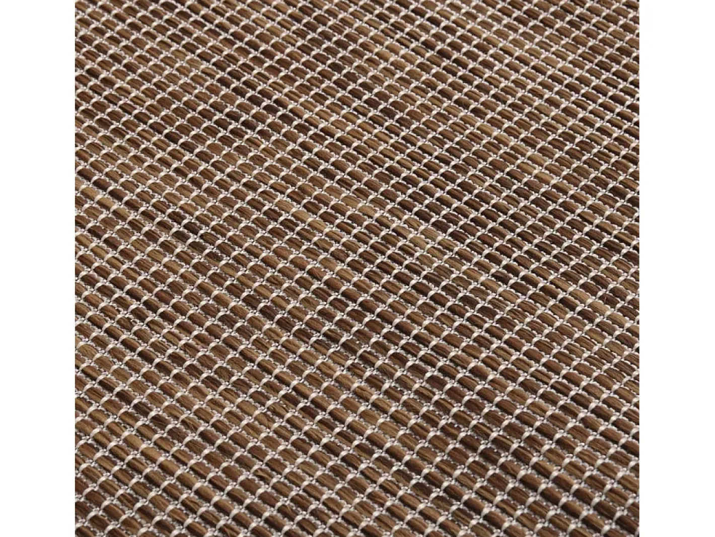 Alfombra De Cocina-Alfombra de exterior de tejido plano 140x200 cm Marrón Marru00f3n
