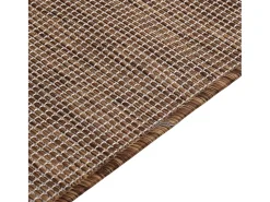 Alfombra De Cocina-Alfombra de exterior de tejido plano 140x200 cm Marrón Marru00f3n