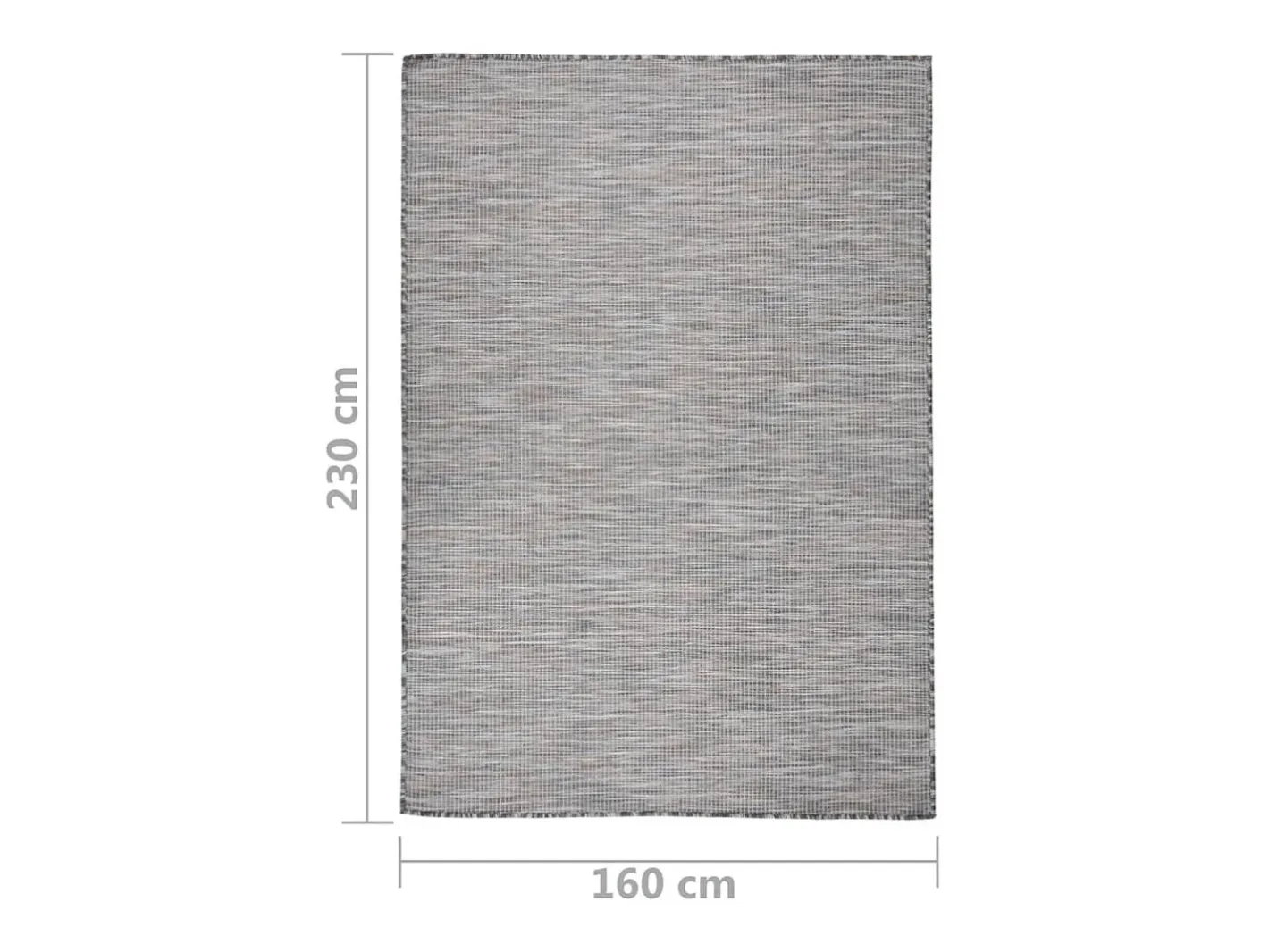 Clicnbuy Alfombra De Exterior-Alfombra de exterior de tejido plano marrón y azul 160x230 cm Negro