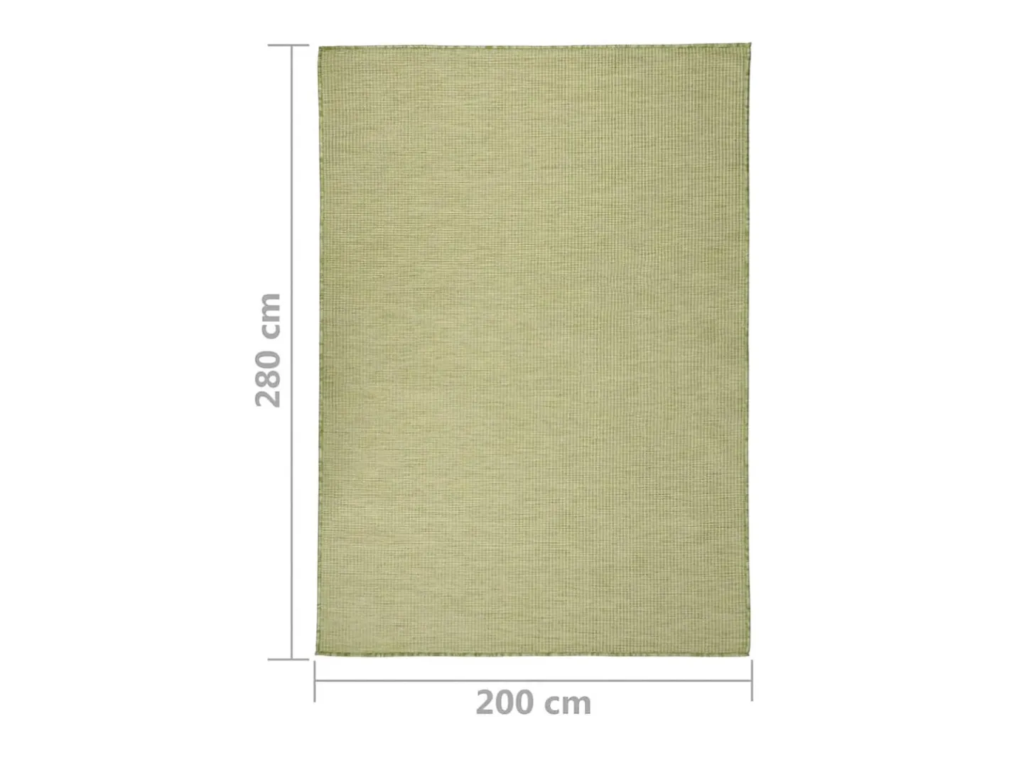New Clicnbuy Alfombra de exterior de tejido plano 200x280 cm Verde