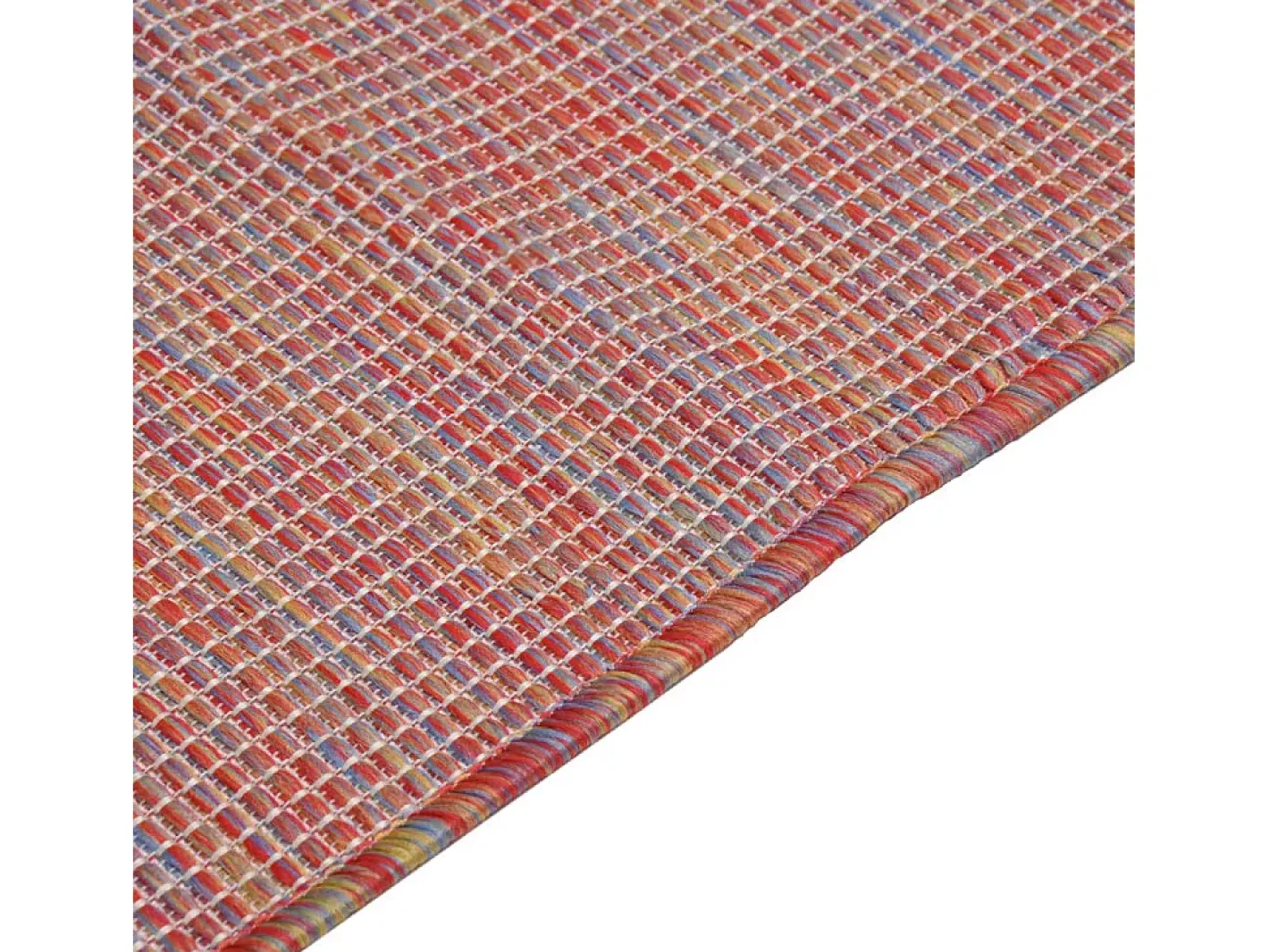 Alfombra De Salón-Alfombra de exterior de tejido plano 120x170 cm ES17541 Rojo