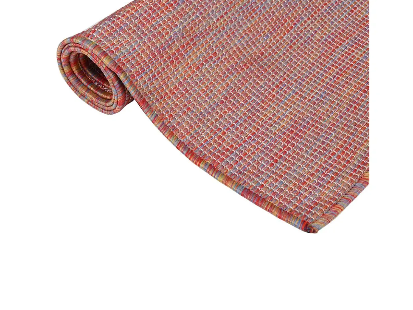 Alfombra De Salón-Alfombra de exterior de tejido plano 120x170 cm ES17541 Rojo