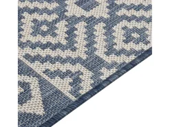 Discount Alfombra de exterior de tejido plano rayas es 160x230 cm ES572252 Azul