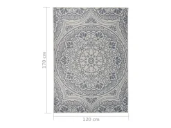 Best Alfombra de exterior de tejido plano 120x170 cm estampado Azul