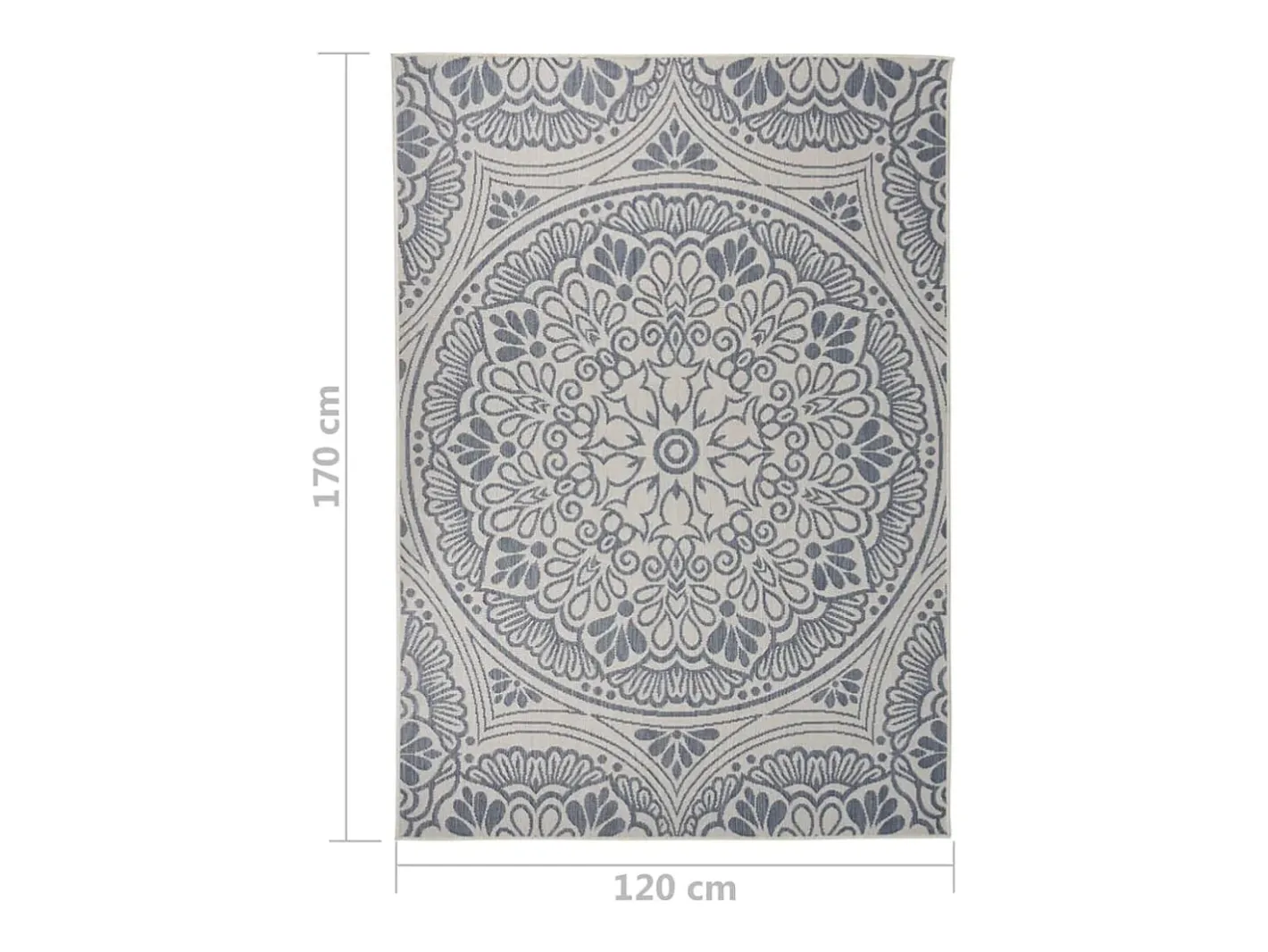 Best Alfombra de exterior de tejido plano 120x170 cm estampado Azul