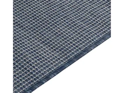 Alfombra de exterior de tejido plano 80x250 cm Azul
