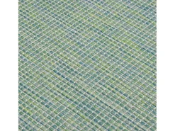 Alfombra de exterior de tejido plano turquesa 200x280 cm ES95634 Azul Clearance