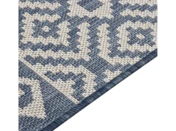 Hot Alfombra de exterior de tejido plano 200x280 cm Rayas es Azul