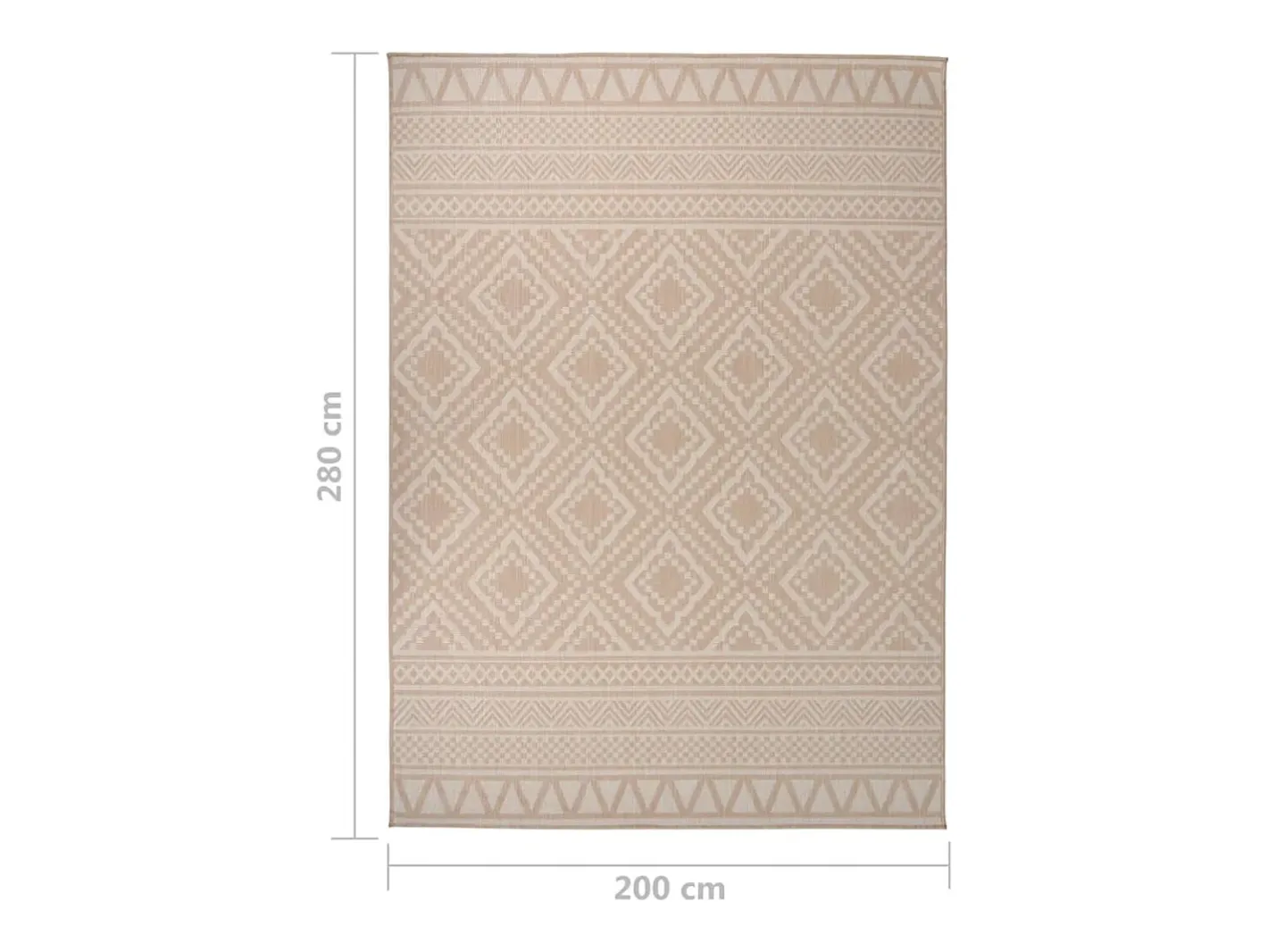 Clicnbuy Alfombra De Exterior-Alfombra de exterior de tejido plano rayas marrones 200x280 cm Marru00f3n