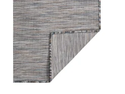 Alfombra De Cocina-Alfombra de exterior de tejido plano 200x280 cm Marrón y azul Negro