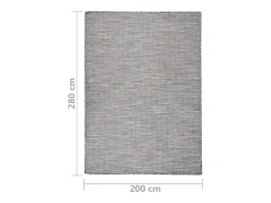 Alfombra De Cocina-Alfombra de exterior de tejido plano 200x280 cm Marrón y azul Negro