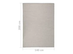 Sale Alfombra de exterior de tejido plano 140x200 cm color topo Gris
