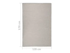 Alfombra de exterior de tejido plano 120x170 cm Taupe Gris Discount