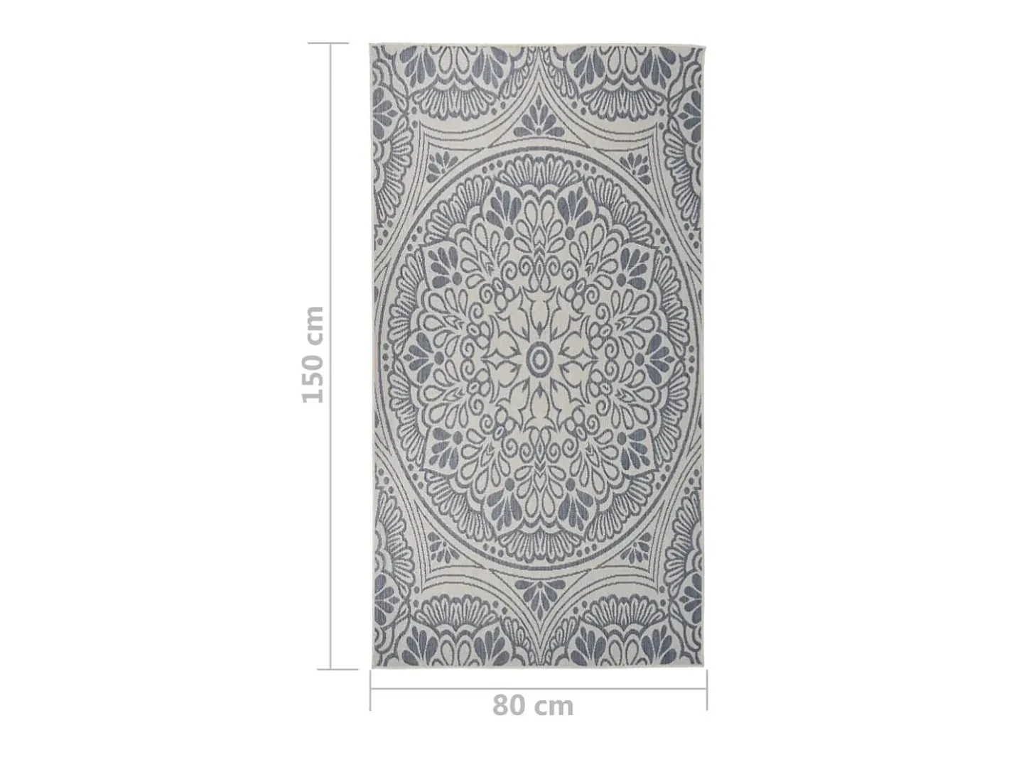 Outlet Clicnbuy Alfombra de exterior de tejido plano rayas es 80x150 cm Azul
