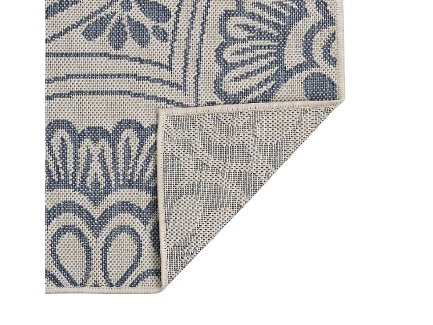 Outlet Clicnbuy Alfombra de exterior de tejido plano rayas es 80x150 cm Azul