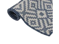 Online Clicnbuy Alfombra de exterior de tejido plano rayas es 80x250 cm Azul