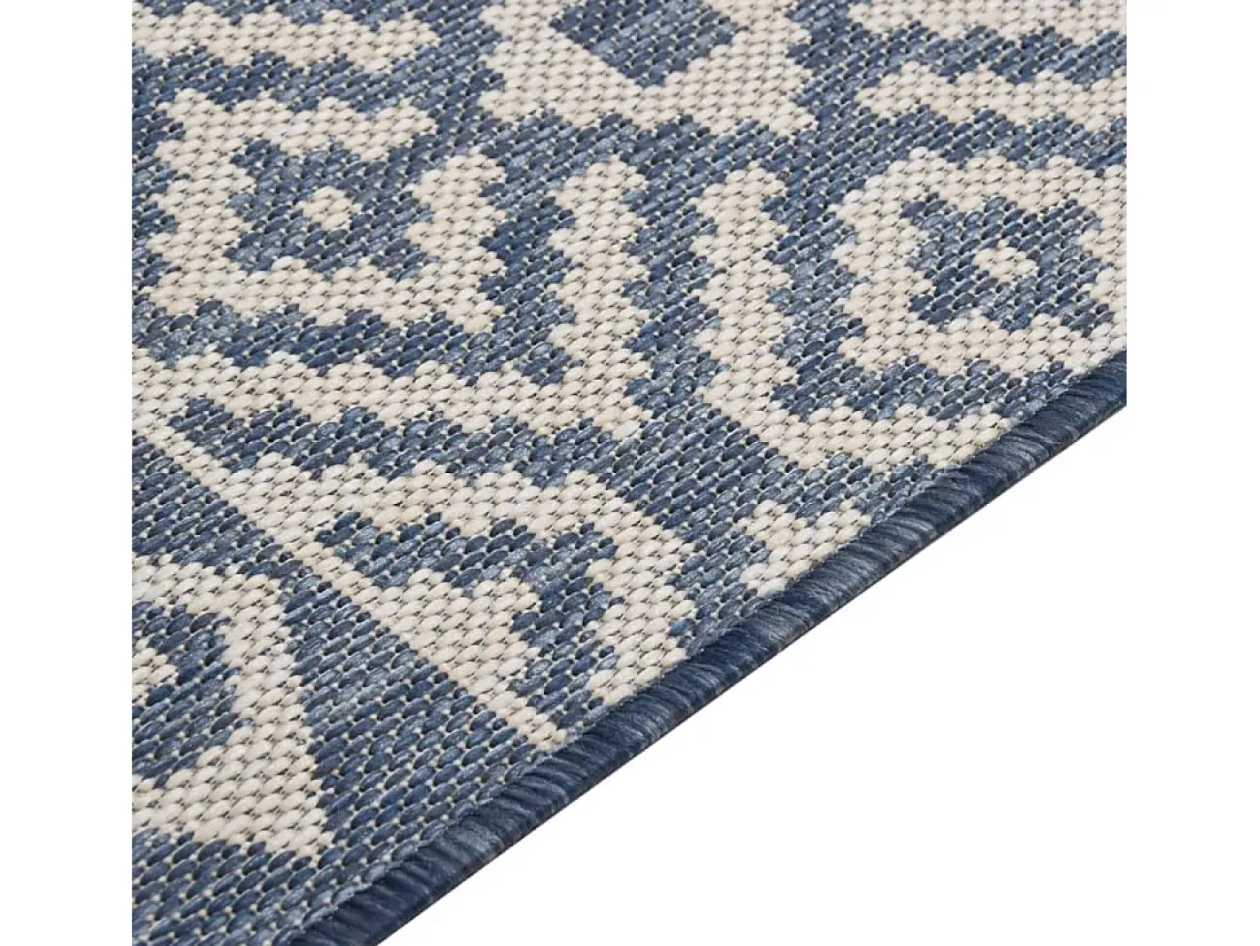 Online Clicnbuy Alfombra de exterior de tejido plano rayas es 80x250 cm Azul