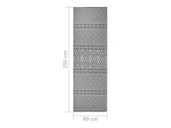 Online Clicnbuy Alfombra de exterior de tejido plano rayas es 80x250 cm Azul