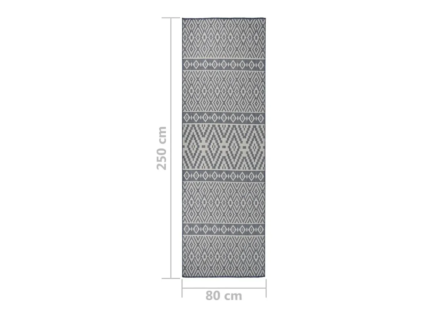 Online Clicnbuy Alfombra de exterior de tejido plano rayas es 80x250 cm Azul
