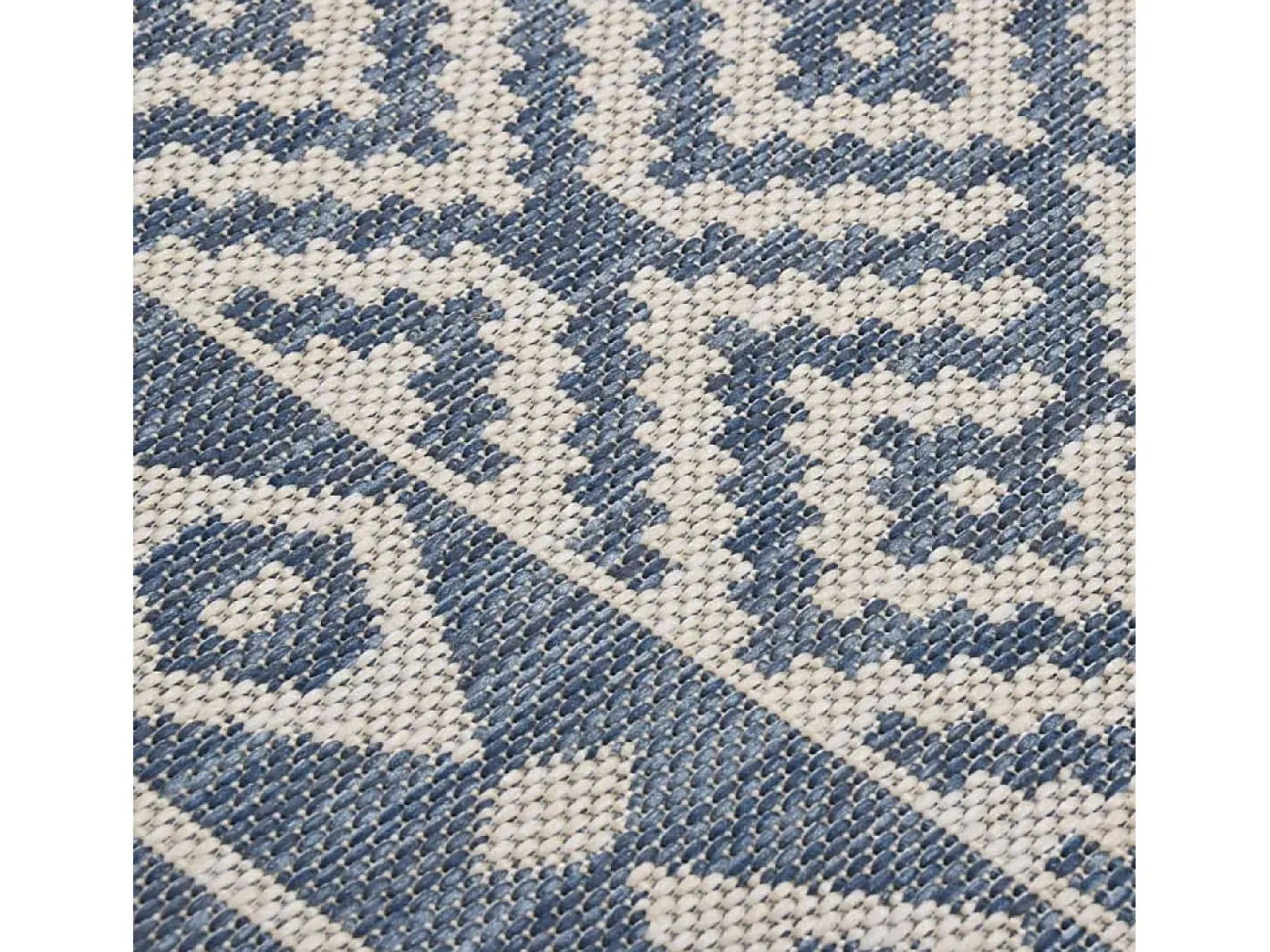 Online Clicnbuy Alfombra de exterior de tejido plano rayas es 80x250 cm Azul