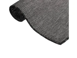 Clicnbuy Alfombra De Exterior-Alfombra de exterior de tejido plano 140x200 cm Gris