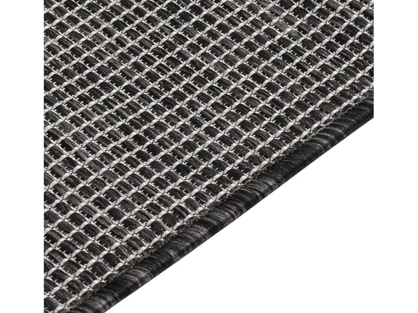 Clicnbuy Alfombra De Exterior-Alfombra de exterior de tejido plano 140x200 cm Gris
