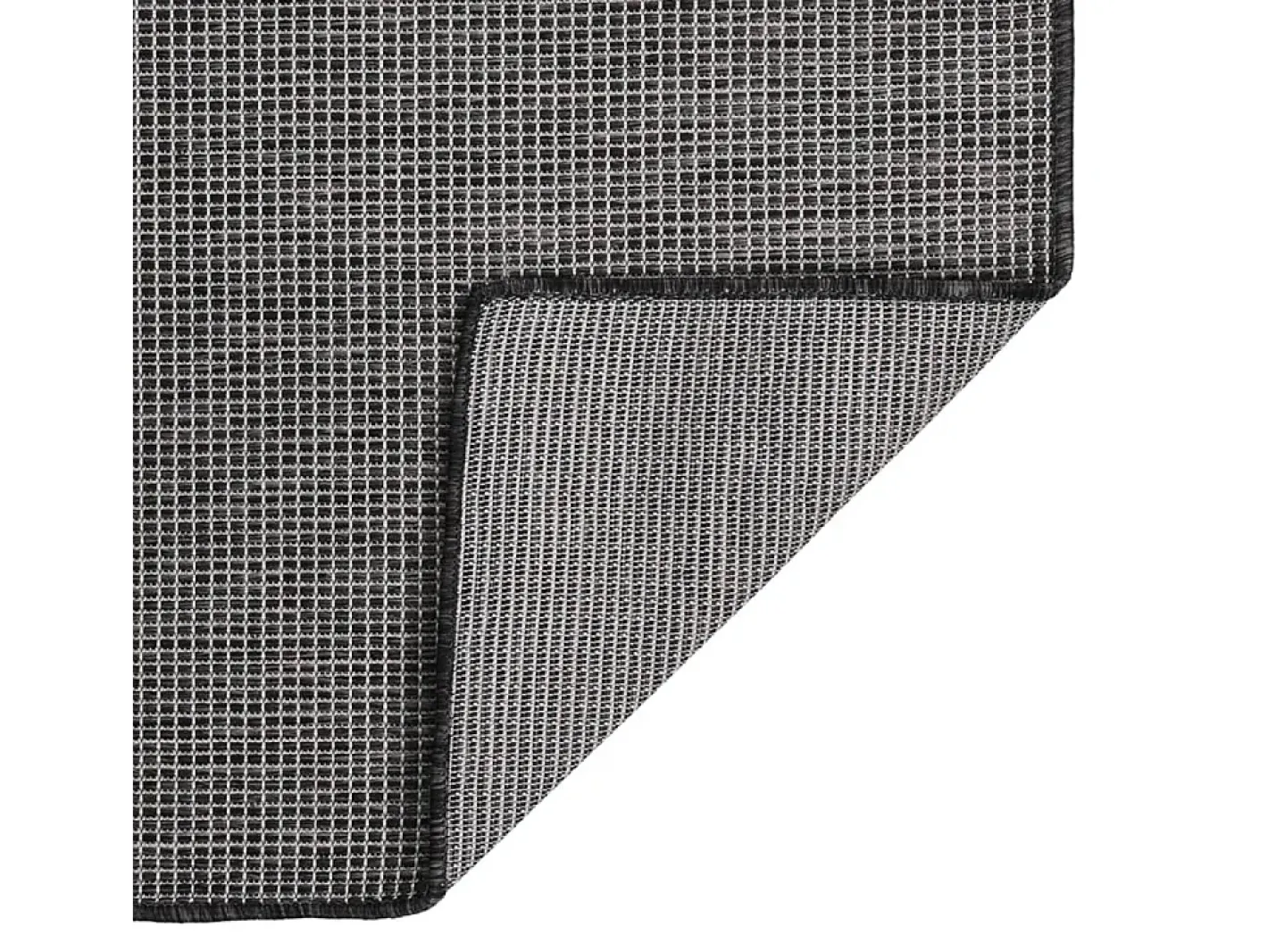 Clicnbuy Alfombra De Exterior-Alfombra de exterior de tejido plano 140x200 cm Gris