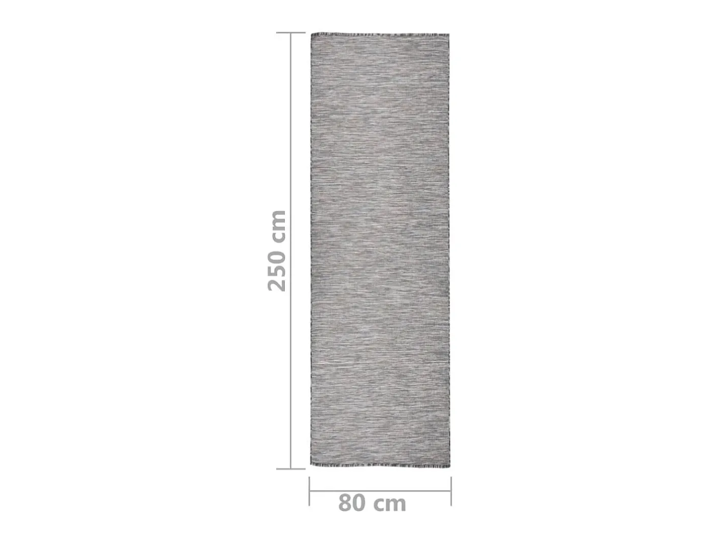 Online Clicnbuy Alfombra de exterior de tejido plano marrón y azul 80x250 cm Negro