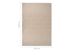 Alfombra De Cocina-Alfombra de exterior de tejido plano 160x230 cm Rayas marrones Marru00f3n