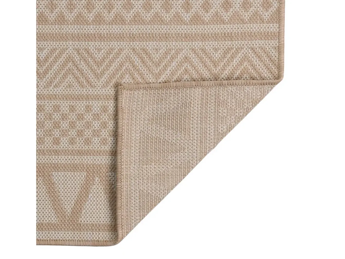 Alfombra De Cocina-Alfombra de exterior de tejido plano 160x230 cm Rayas marrones Marru00f3n